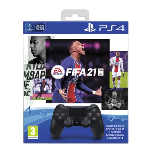 Kontroler SONY DualShock 4 V2 Czarny + Gra Fifa 21