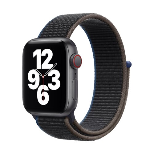 APPLE Watch SE Cellular 40mm (Gwiezdna szarość z opaską sportową w kolorze czarnym)