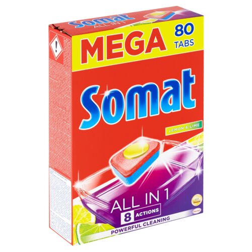 Tabletki do zmywarek SOMAT All in 1 Lemon & Lime 80 szt.