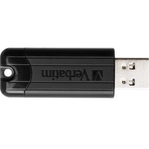 Pendrive VERBATIM PinStripe 256GB, USB 3.2 Gen 1 (USB 3.0) / USB 2.0 Czarny