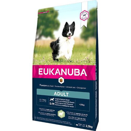 Karma dla psa EUKANUBA Adult Small & Medium Breeds Adult Jagnięcina z ryżem 2.5 kg