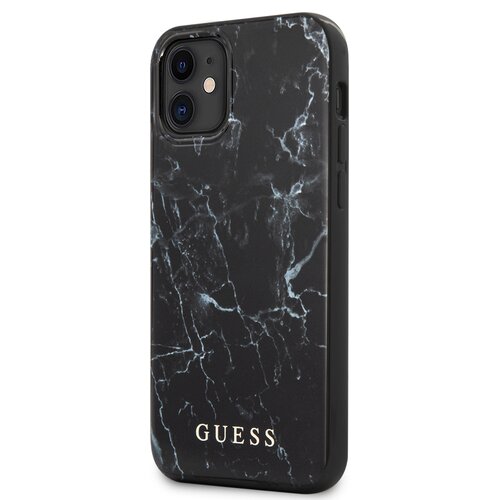 Etui GUESS Marble do Apple iPhone 12 mini Czarny