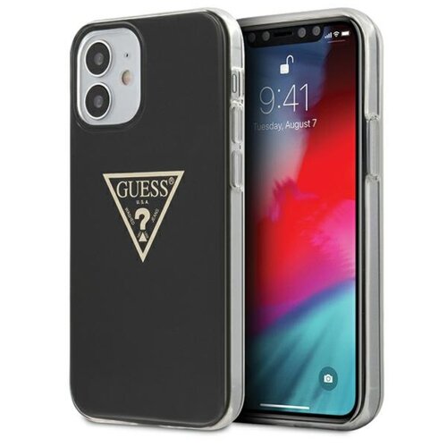 Etui GUESS Metallic Collection do Apple iPhone 12 mini Czarny