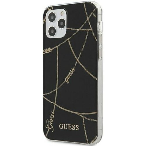 Etui GUESS Gold Chain Collection do Apple iPhone 12 Pro Max Czarny