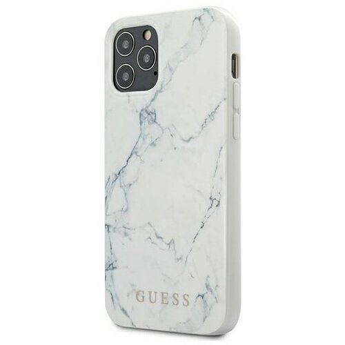 Etui GUESS Marble do Apple iPhone 12 Pro Max Biały