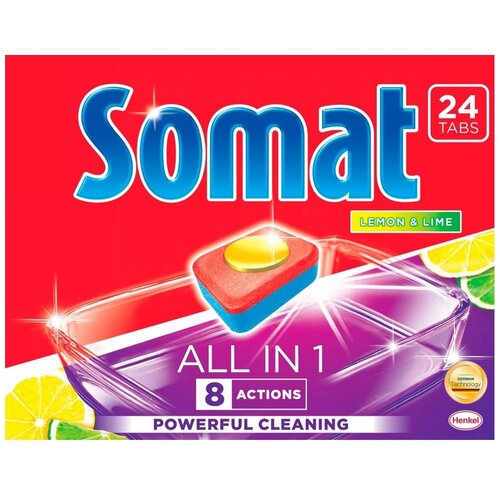 Tabletki do zmywarek SOMAT All in 1 Lemon & Lime 24 szt.