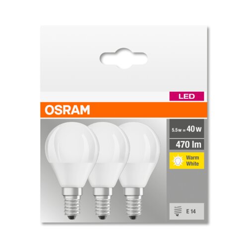 Żarówka LED OSRAM BASECLP40 5.5W E14 (3 szt.)