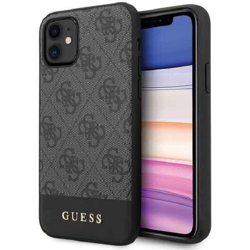 Etui GUESS 4G Stripe Collection do iPhone 11 Szary
