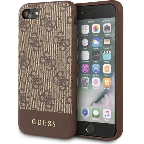 Etui GUESS 4G Stripe Collection do Apple iPhone 7/8/SE 2020/SE 2022 Brązowy