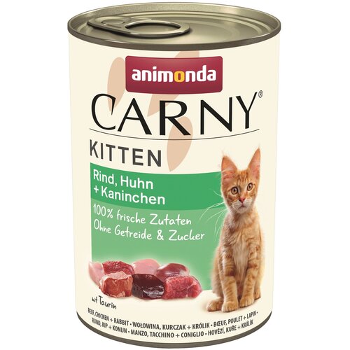 Karma dla kota ANIMONDA Carny Wołowina z indykiem i królikiem 400 g