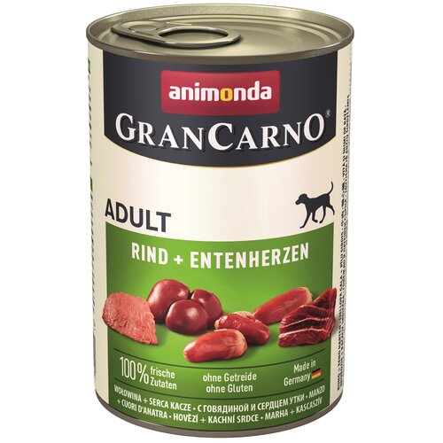 Karma dla psa ANIMONDA GranCarno Wołowina i kacze serca 400 g