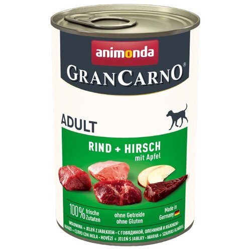 Karma dla psa ANIMONDA GranCarno Wołowina z jeleniem i jabłkiem 400 g
