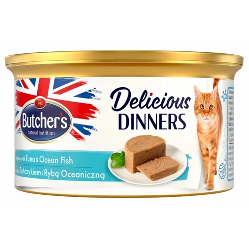 Karma dla kota BUTCHER'S Classic Delicious Dinners Tuńczyk z rybą oceaniczną 85 g