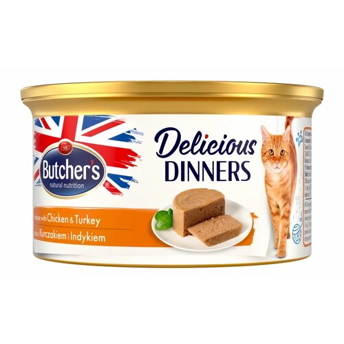 Karma dla kota BUTCHER'S Classic Delicious Dinners Kurczak z indykiem 85 g