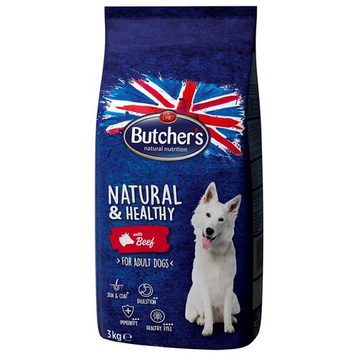 Karma dla psa BUTCHER'S Natural & Healthy z wołowiną 10 kg