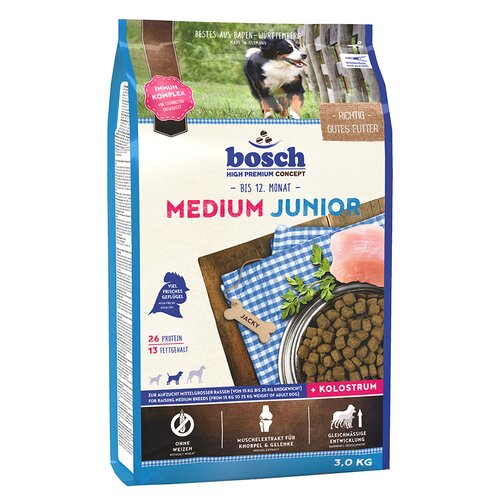 Karma dla psa BOSCH Medium Junior Drób 3 kg