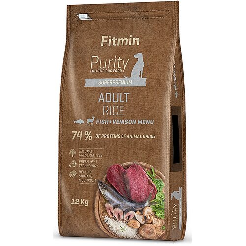 Karma dla psa FITMIN Purity Rice Adult Ryba z dziczyzną 2 kg