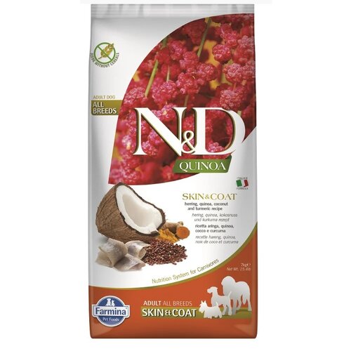 Karma dla psa FARMINA N&D Quinoa Skin & Coat Śledź z kokosem 7 kg