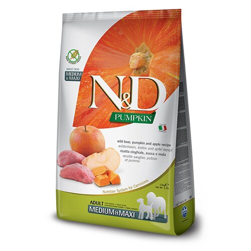 Karma dla psa FARMINA N&D Dziczyzna z dynią i jabłkiem Medium & Maxi 12 kg