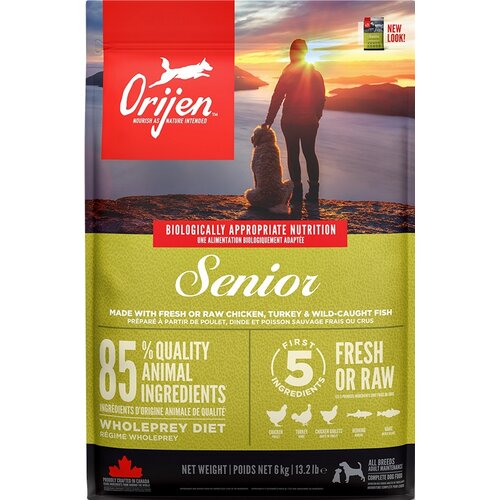 Karma dla psa ORIJEN Senior Kurczak z indykiem i rybami 6 kg
