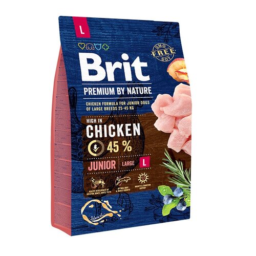 Karma dla psa BRIT Premium By Nature Junior Kurczak 3 kg