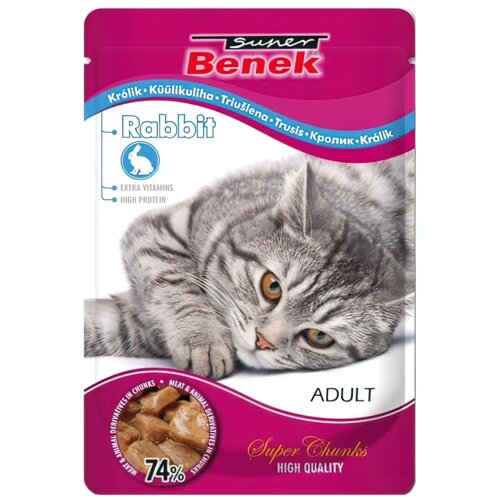 Karma dla kota SUPER BENEK Adult Królik 100 g