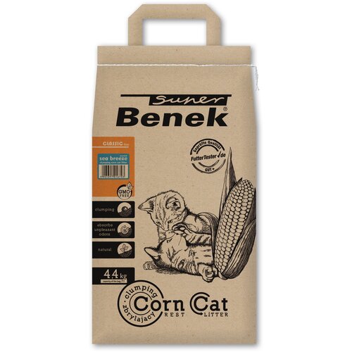 Żwirek dla kota SUPER BENEK Corn Cat Morska Bryza 7 L