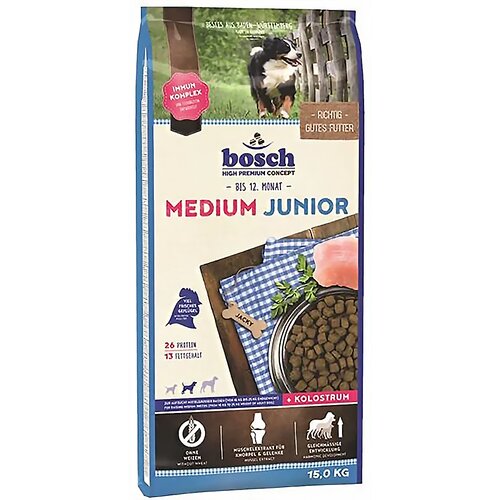 Karma dla psa BOSCH Medium Junior Drób 15 kg