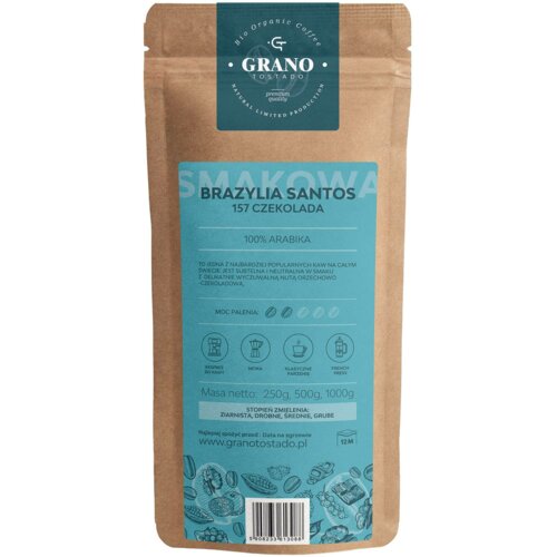 Kawa mielona GRANO TOSTADO Brazylia Santos Czekolada Arabica 0.25 kg