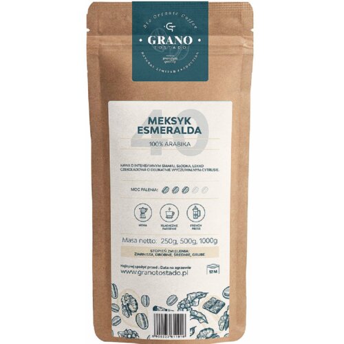 Kawa ziarnista GRANO TOSTADO Meksyk Esmeralda Arabica 1 kg