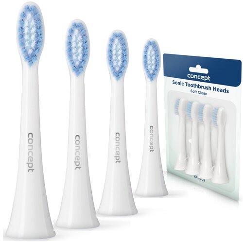 Oryginalna końcówka szczoteczki CONCEPT Soft Clean ZK0002 (4 szt.) (Delikatna dla zębów i dziąseł)