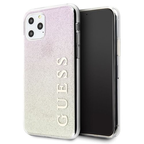 Etui GUESS Glitter Gradient do Apple iPhone 11 Pro Max Różowo-złoty