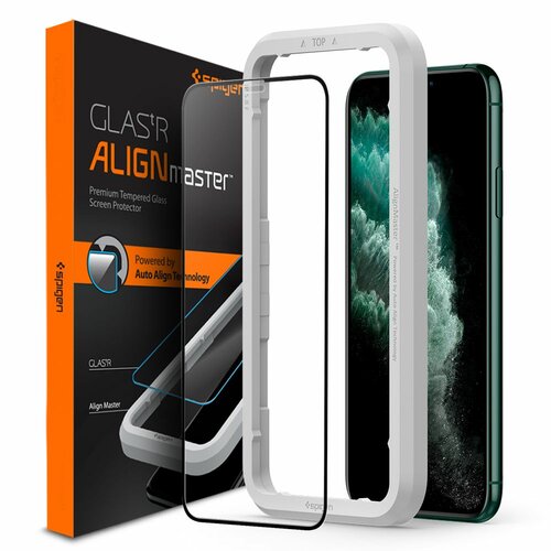 Szkło hartowane SPIGEN ALM Glass FC do Apple iPhone 11 Pro Max Czarny