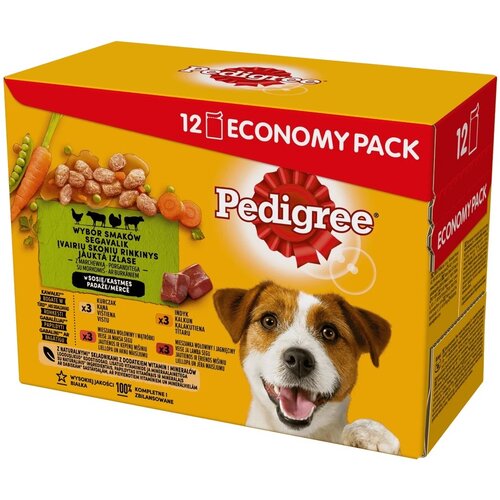 Karma dla psa PEDIGREE Vital Protection Mix smaków (12 x 100 g)