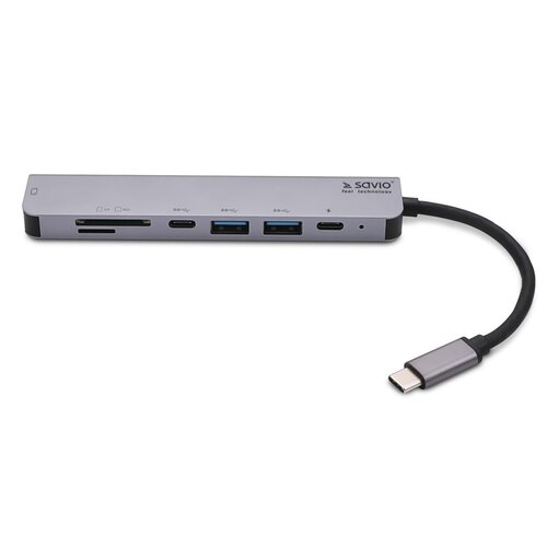 Hub SAVIO AK-47 USB Typu C 3.2 Gen. 1, Pasywny