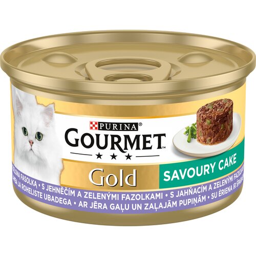 Karma dla kota GOURMET Gold Savoury Cake Jagnięcina i zielona fasola 85 g