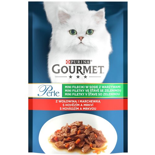 Karma dla kota GOURMET Perle z Wołowiną i marchewką 85 g
