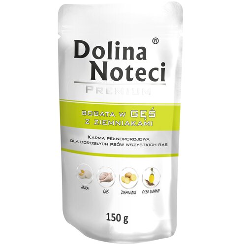 Karma dla psa DOLINA NOTECI Premium bogata w gęś z ziemniakami 150 g