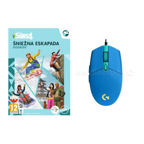 The Sims 4: Śnieżna Eskapada Gra PC + Mysz LOGITECH G102 Lightsync Niebieski