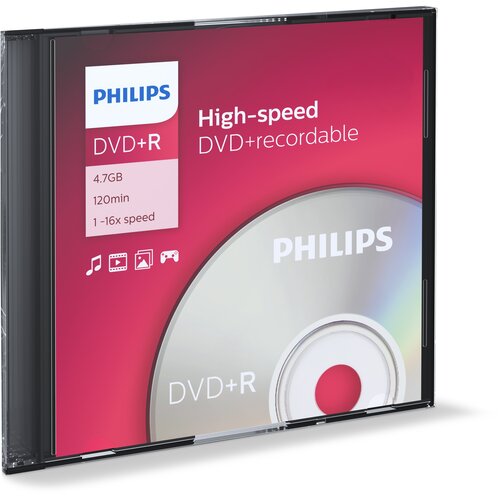 Płyta PHILIPS DVD+R 4.7 GB Slim 1 sztuka