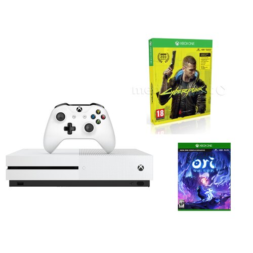Konsola MICROSOFT Xbox One S 1TB + Gra Ori and the Will of the Wisps + Cyberpunk 2077 Gra XBOX ONE (Zawiera darmowy upgrade do XBOX Series X)