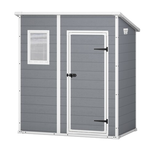 Domek narzędziowy KETER Manor Pent 230394 6x4 Szaro-biały 183.5 x 111 x 200.5 cm