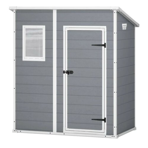 Domek narzędziowy KETER Manor Pent 6x4 Szaro-biały 183.5 x 111 x 200.5 cm