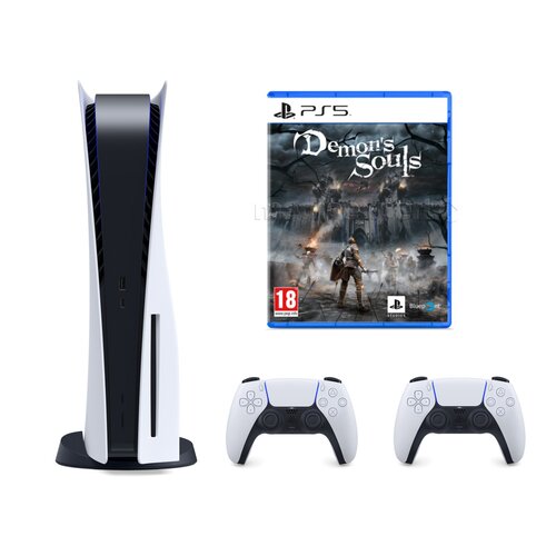 Konsola SONY PlayStation 5 + Kontroler SONY DualSense Biały + Demon-s Souls Gra PS5