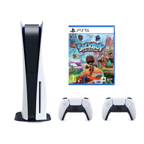 Konsola SONY PlayStation 5 + Kontroler SONY DualSense Biały + Sackboy: A Big Adventure Gra PS5