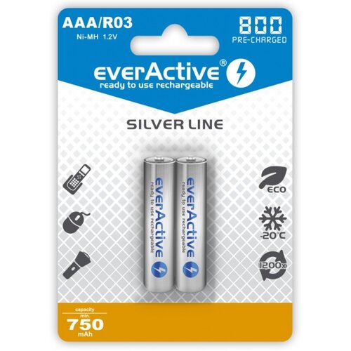 Akumulatorki AAA/R03 800 mAh EVERACTIVE EVHRL03-800 (2 szt.)