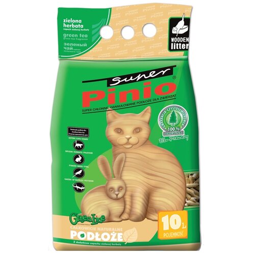 Żwirek dla kota SUPER PINIO Zielona herbata 10 L