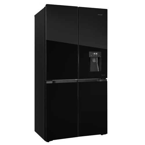 Lodówka CONCEPT LA8891bc Side by Side No frost 183cm Czarna Podajnik wody