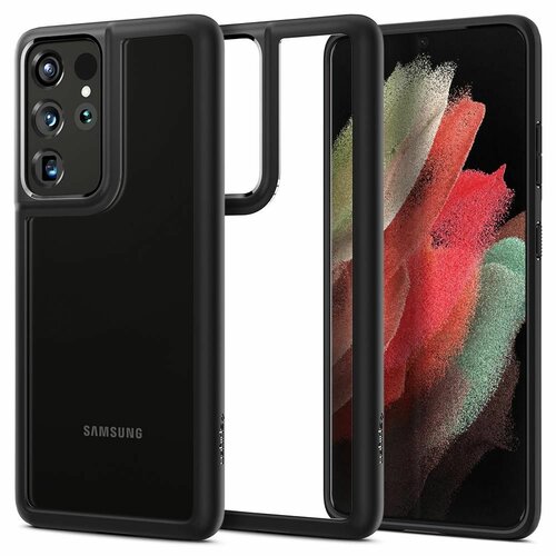 Etui SPIGEN Ultra Hybrid do Samsung Galaxy S21 Ultra Czarny transparentny