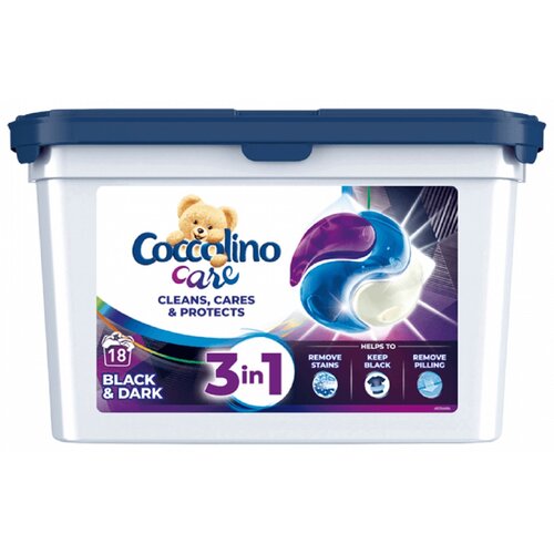 Kapsułki do prania COCCOLINO Care 3 in 1 Black - 18 szt.